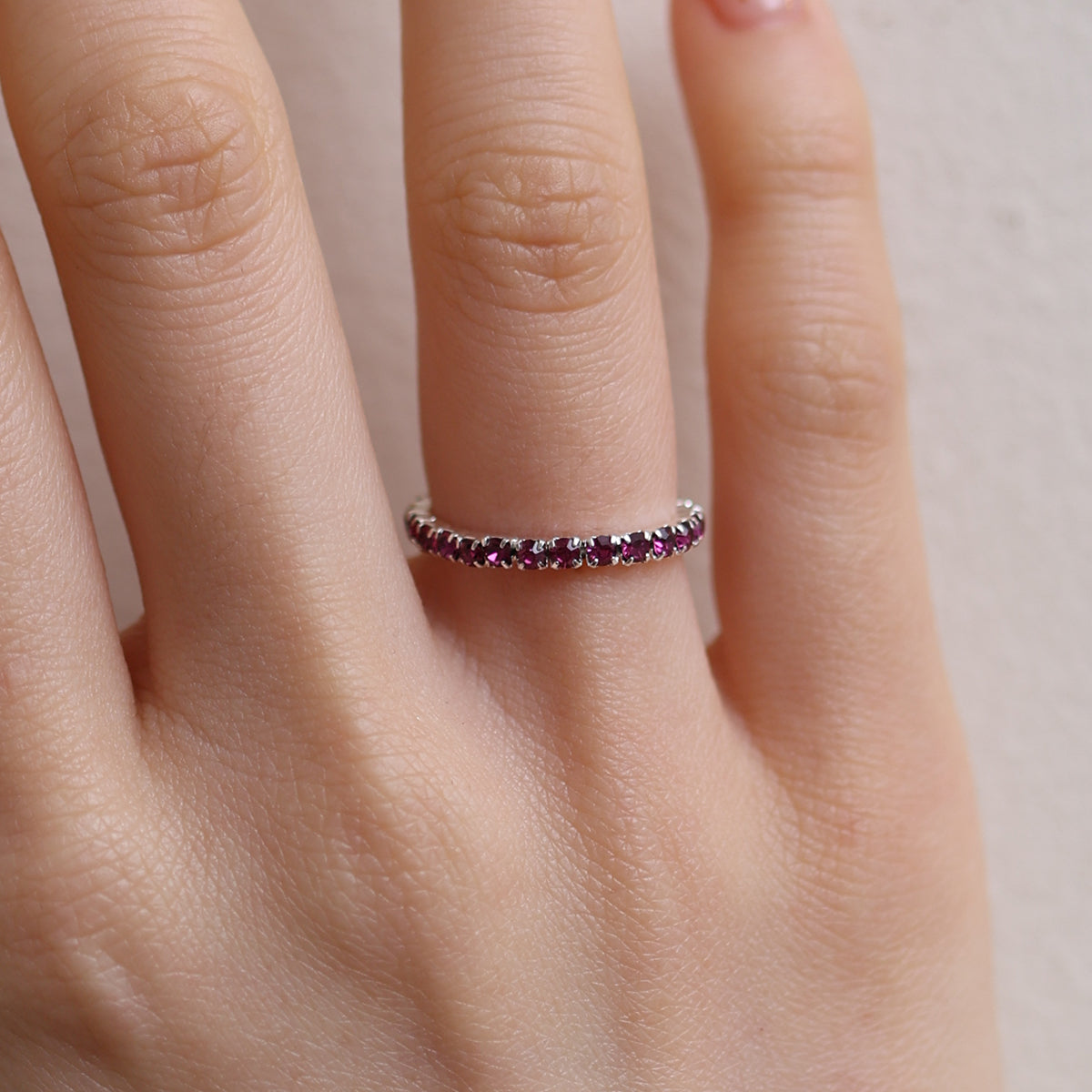 Stretchable tennis chain ring-15