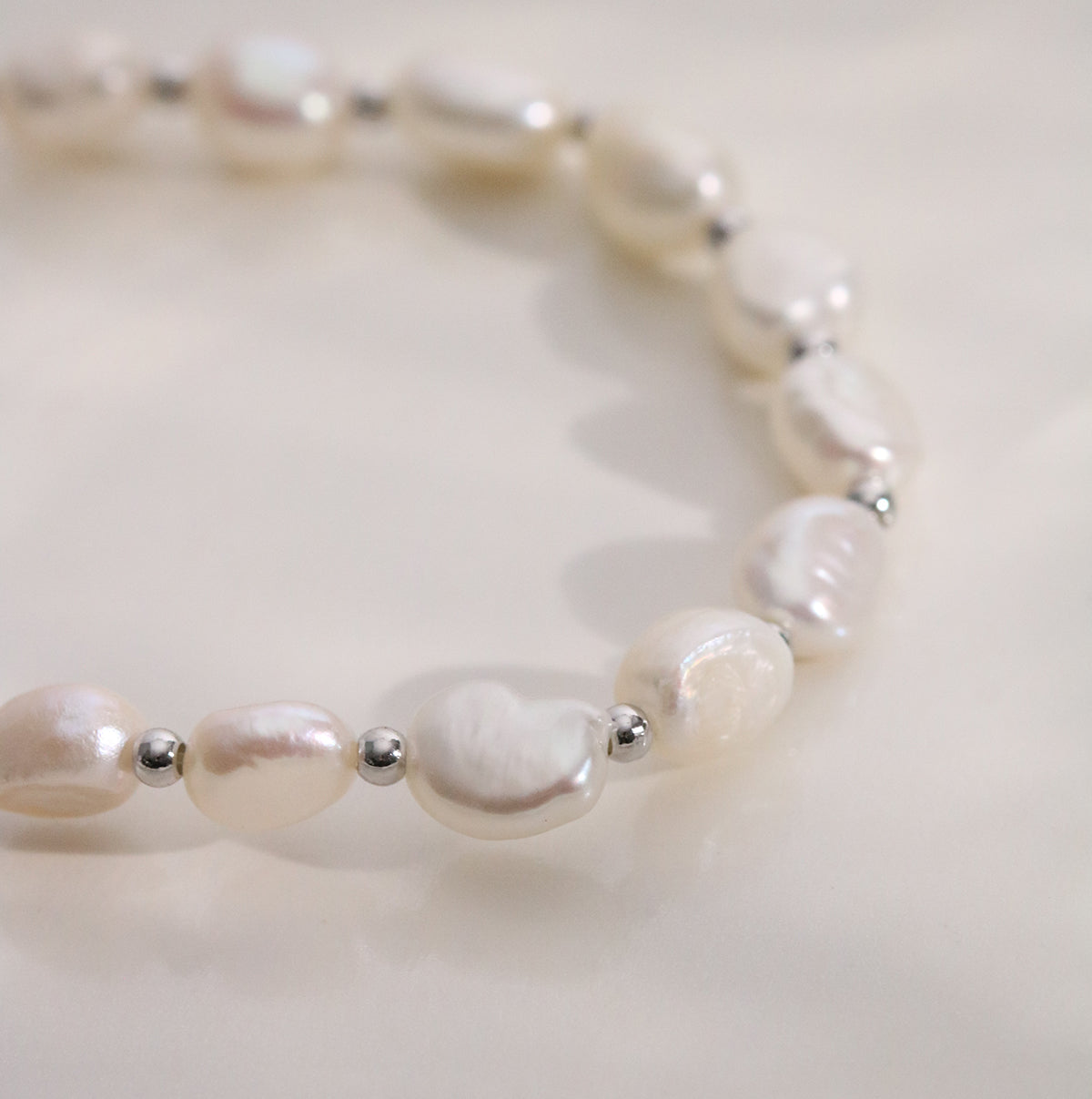 Freshwater pearl stretched bracelets-3