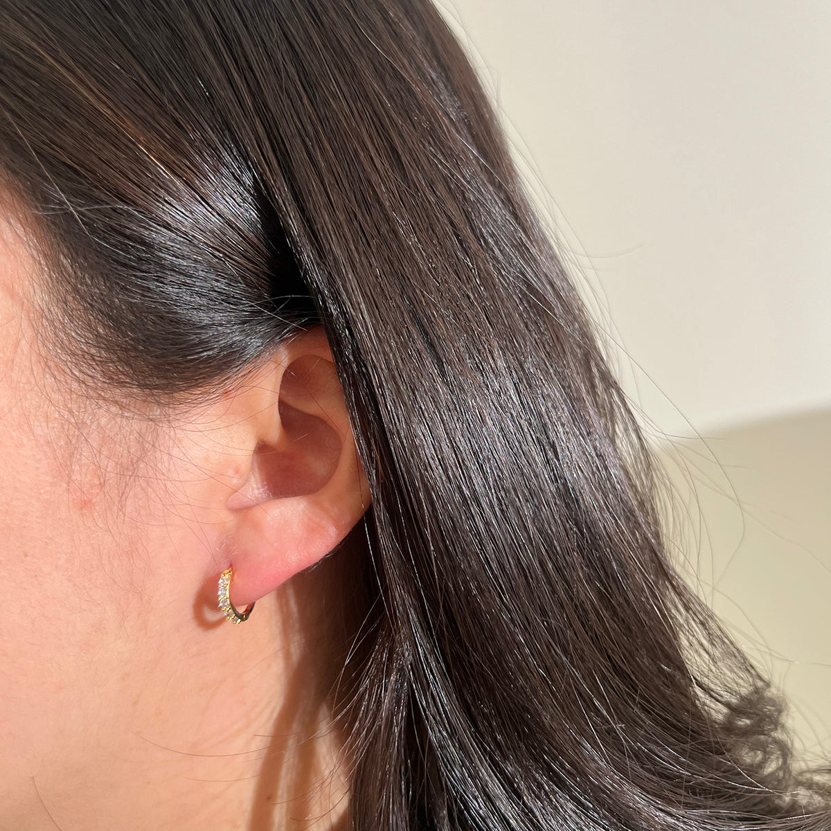 Pave huggie earrings-2