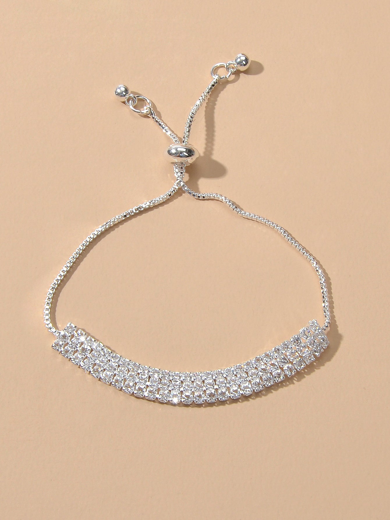 Classic Brilliant Rhinestone Adjustable Slider Tennis Bracelet Party Jewellery-2