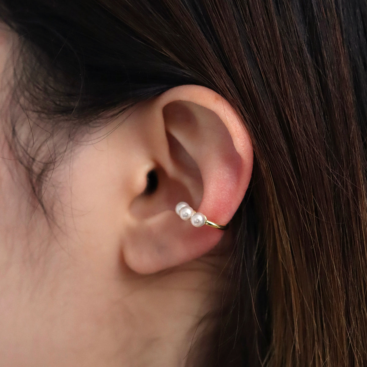 Triple Pearls Ear Cuff-1