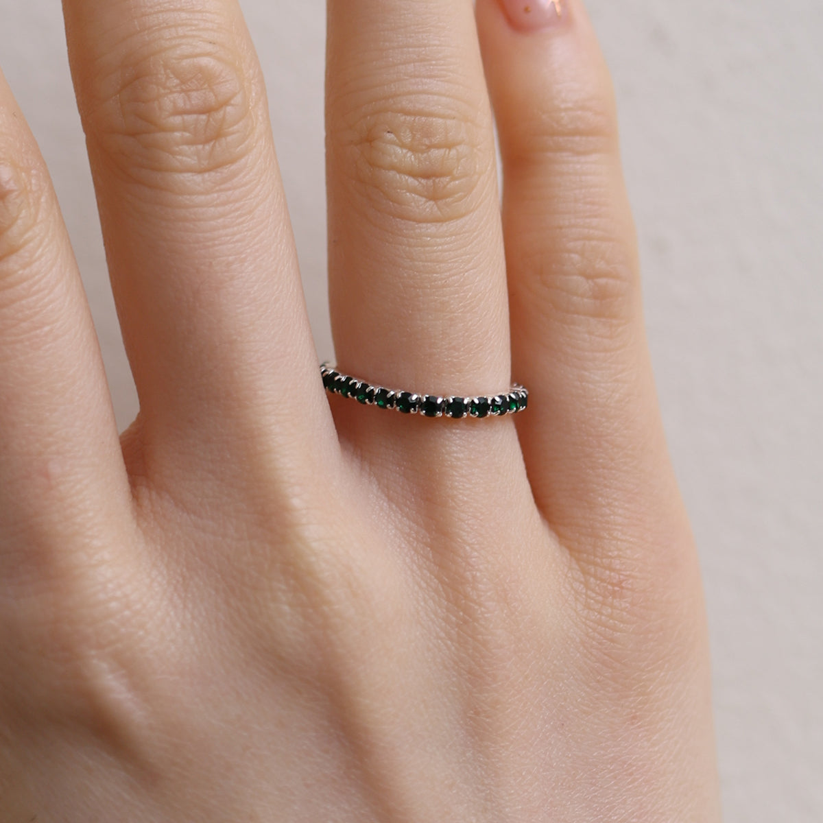 Stretchable tennis chain ring-20