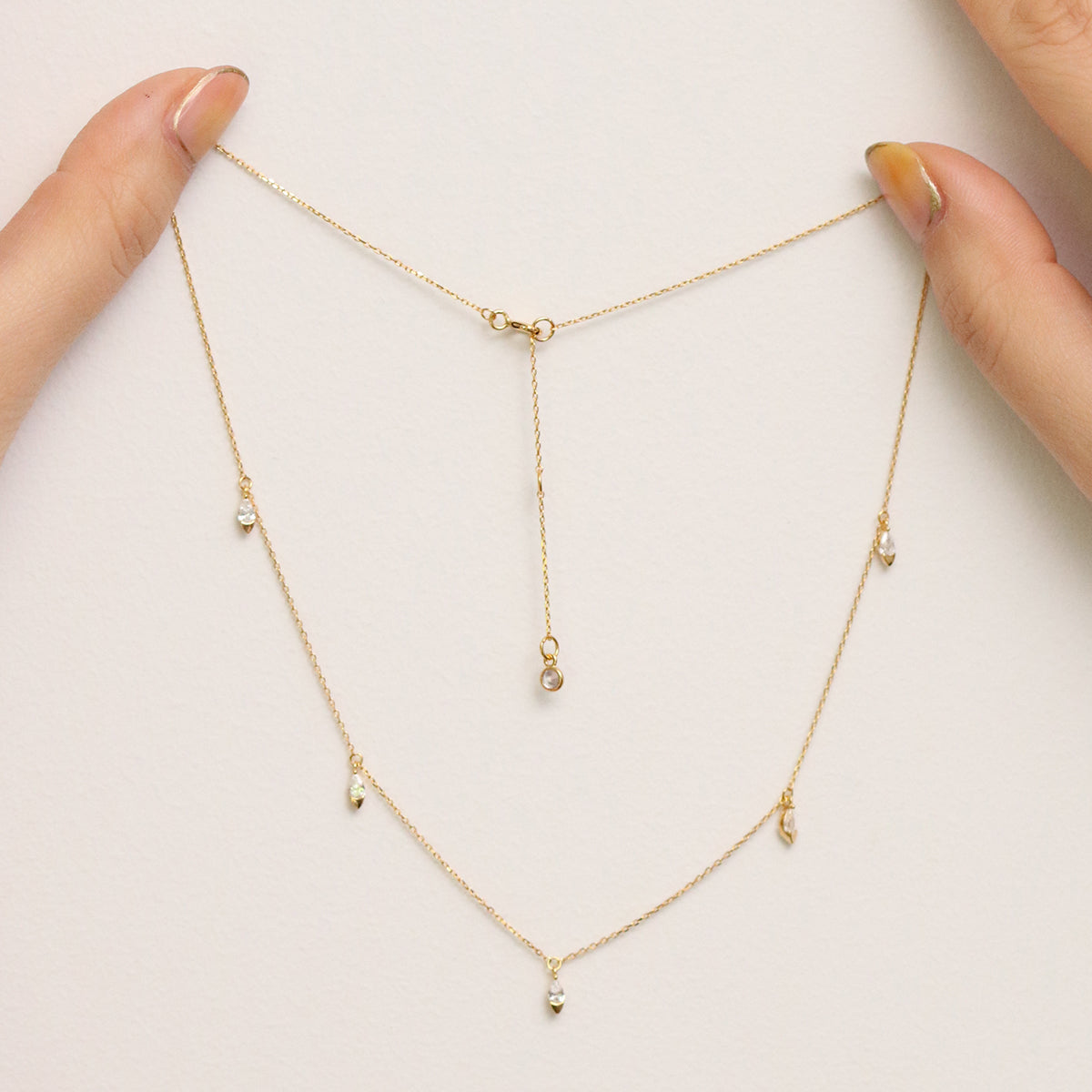 Dangle tear necklace-1