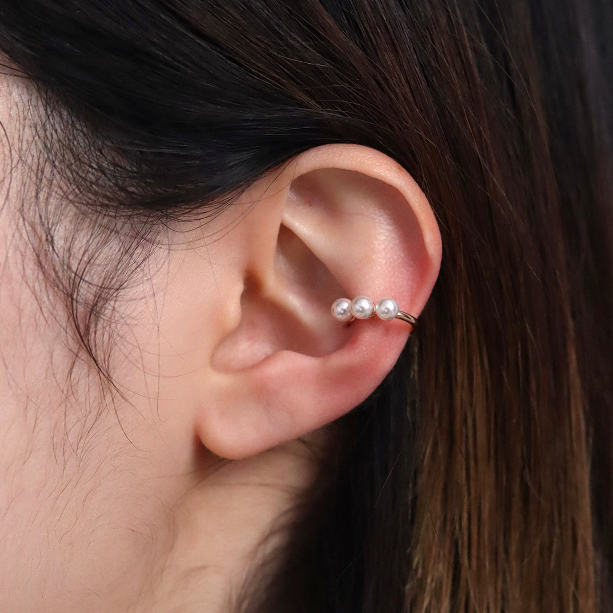 Triple Pearls Ear Cuff-2