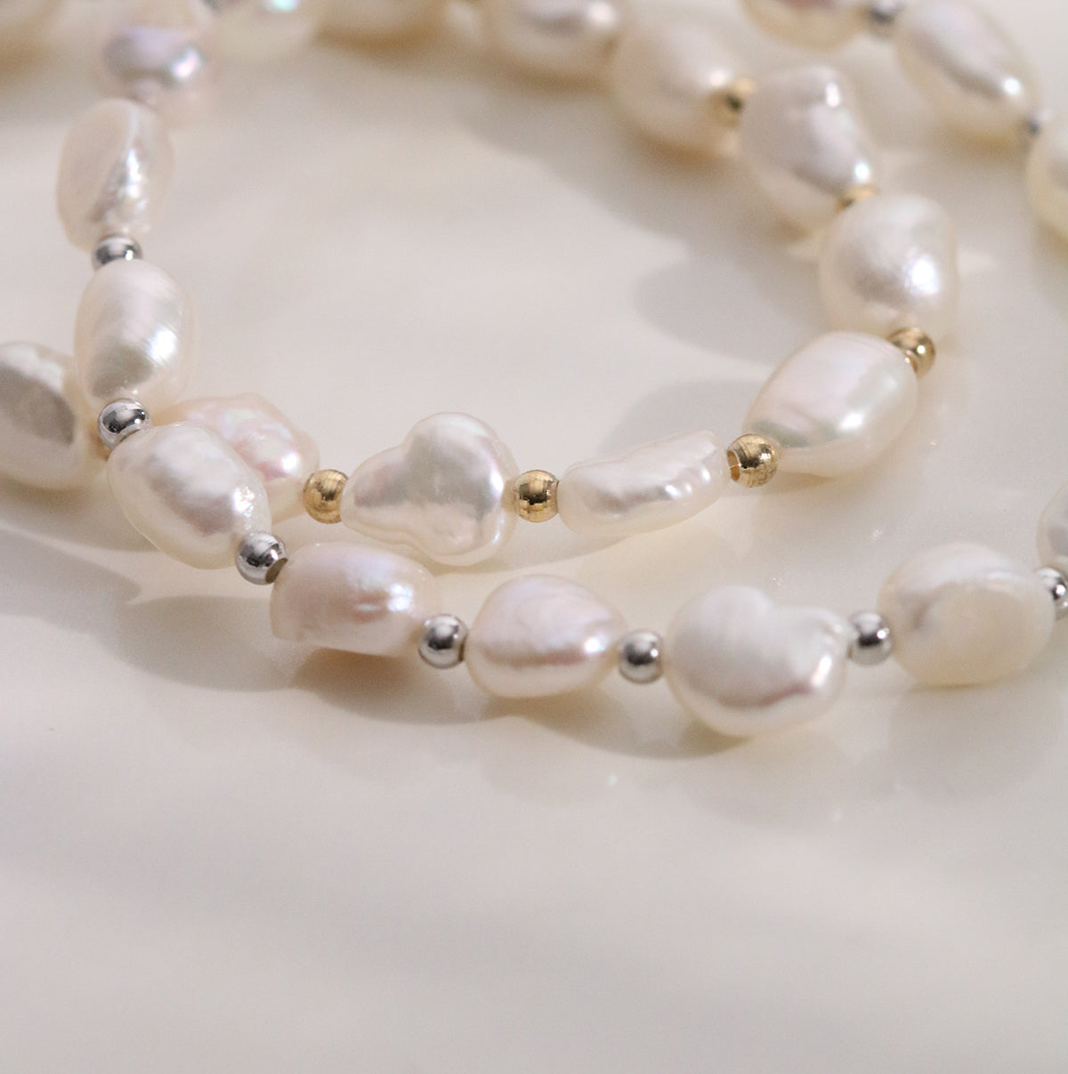 Freshwater pearl stretched bracelets-4
