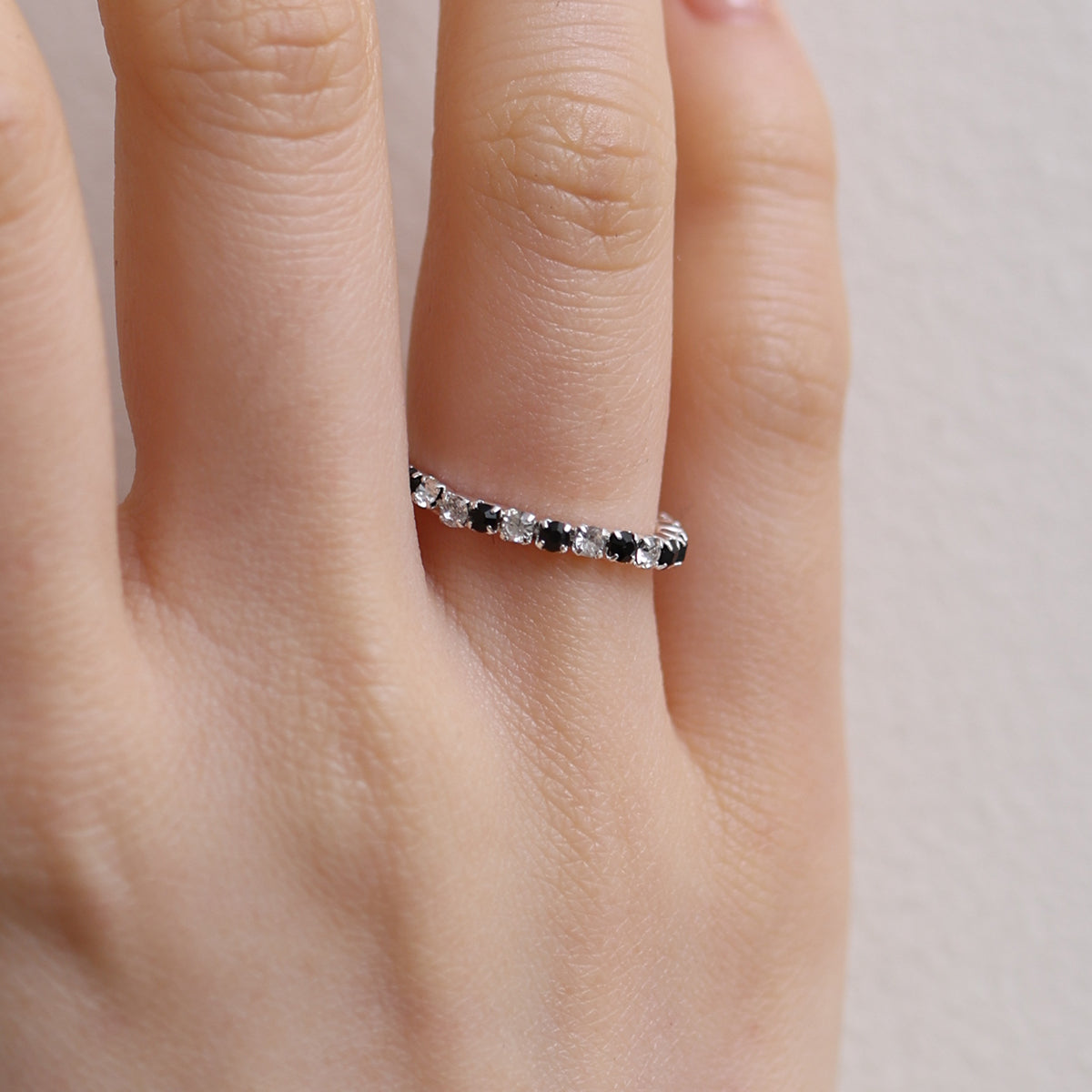 Stretchable tennis chain ring-33