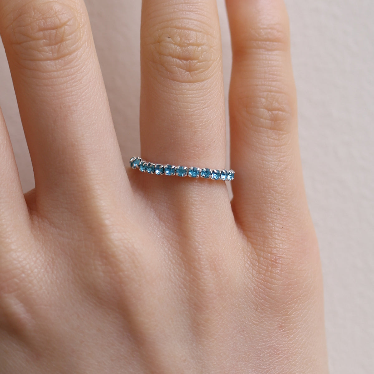Stretchable tennis chain ring-2