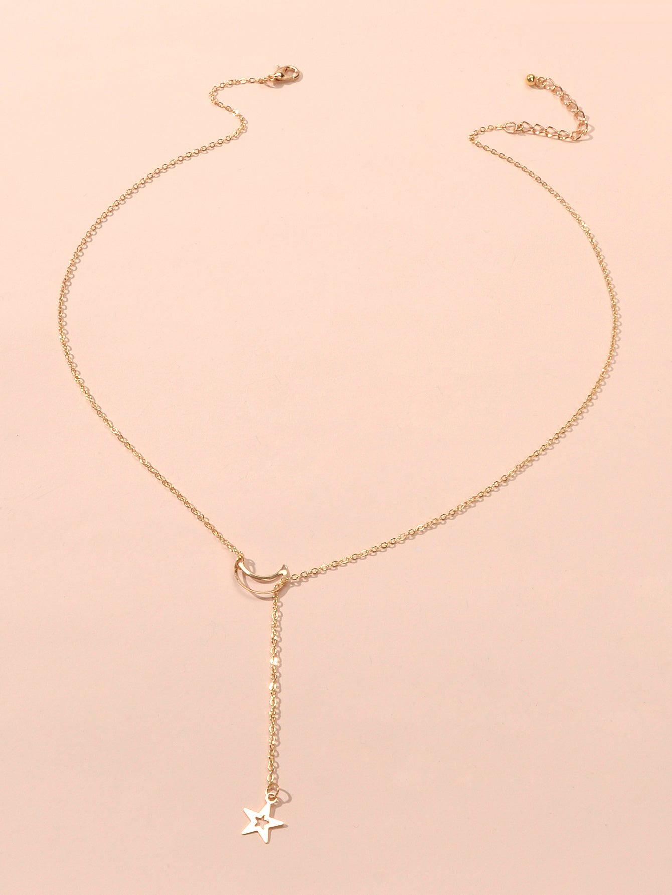 Dangle Y Lariat Crescent Moon Star Drop Charm Necklace Women's Choker Party Gift-1