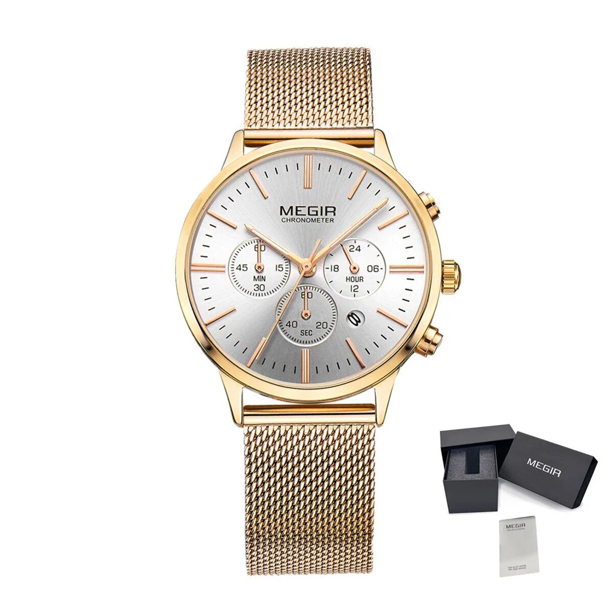 MEGIR Brand Luxury Women Watches Fashion Quartz Ladies Watch Sport Relogio Feminino Wristwatch Waterproof Dress Clock 2011-13