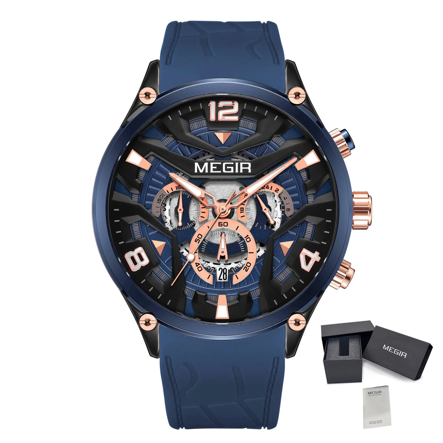 MEGIR Chronograph Men Watch Brand Luxury Military Watches Silicone Luminous Waterproof Date Man Wristwatch Sport Reloj Hombre-21