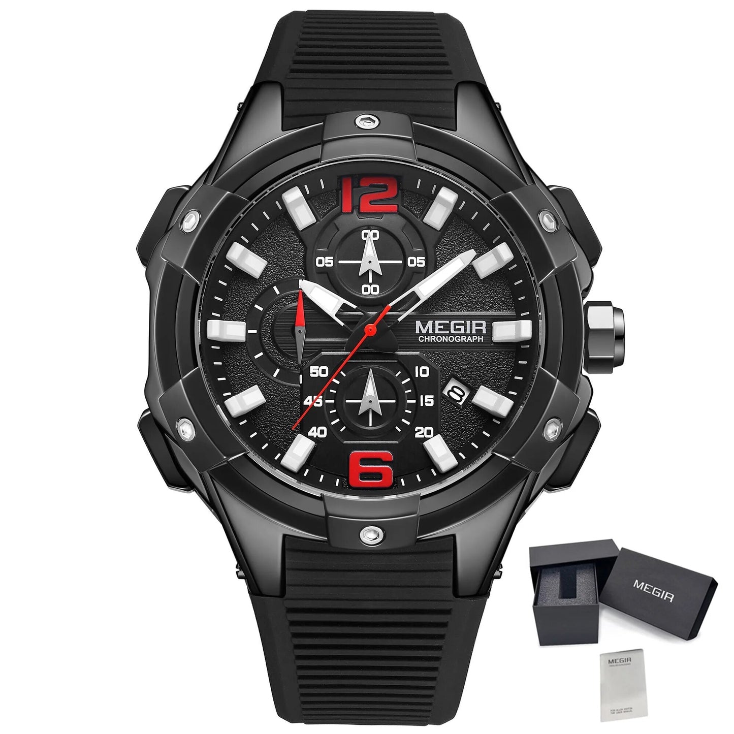 MEGIR Men's Chronograph Original Top Luxury Sports Military Watches for Men Date Luminous Wristwatches Clock Relogio Masculino-16