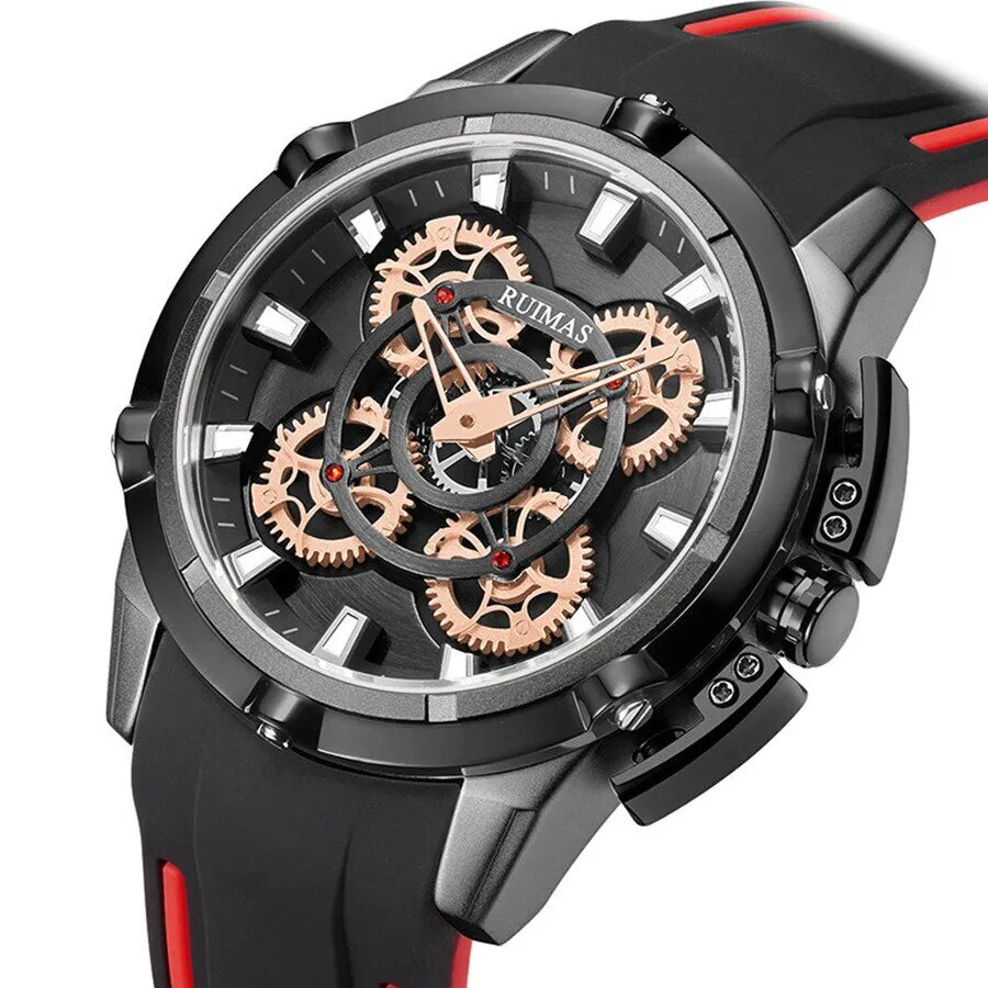 RUIMAS Top Brand Mens Watches Luxury Silicone Large Dial Sports Quartz Wristwatch Waterproof Date Clock Casual Relogio Masculino-3