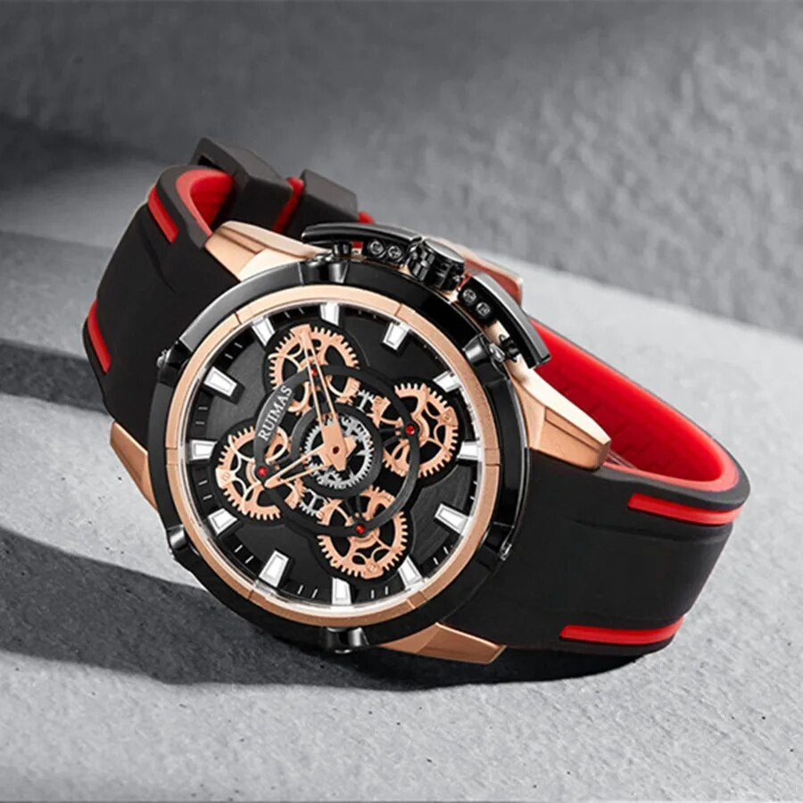 RUIMAS Top Brand Mens Watches Luxury Silicone Large Dial Sports Quartz Wristwatch Waterproof Date Clock Casual Relogio Masculino-7