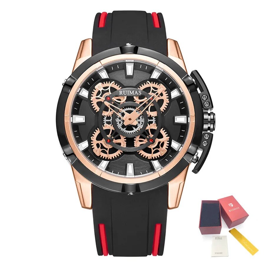 RUIMAS Top Brand Mens Watches Luxury Silicone Large Dial Sports Quartz Wristwatch Waterproof Date Clock Casual Relogio Masculino-12