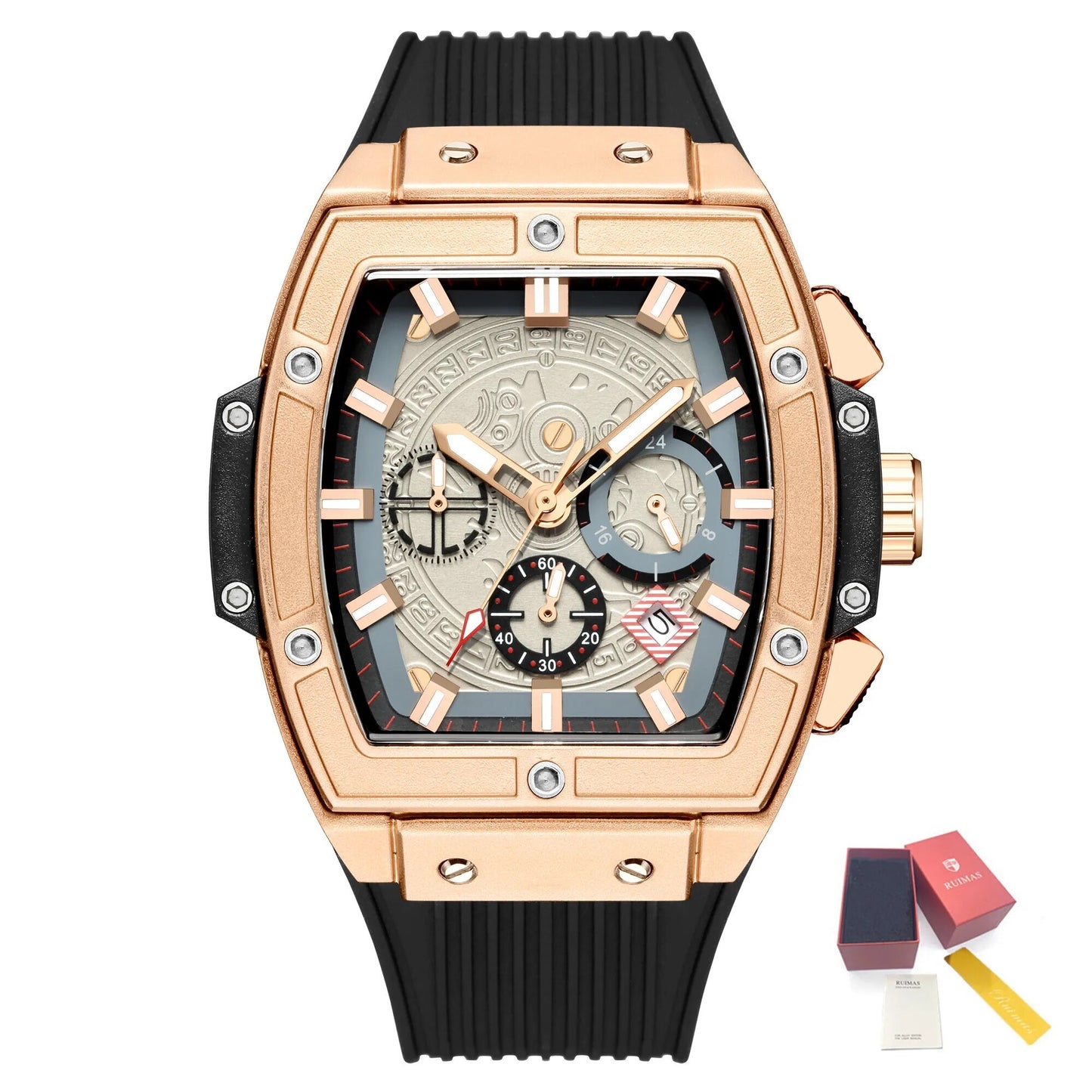 RUIMAS Watch for Men Fashion Luxury Sport Military Watches Silicone Strap Waterproof Quartz Casual Wristwatch Clock Montre Homme-14