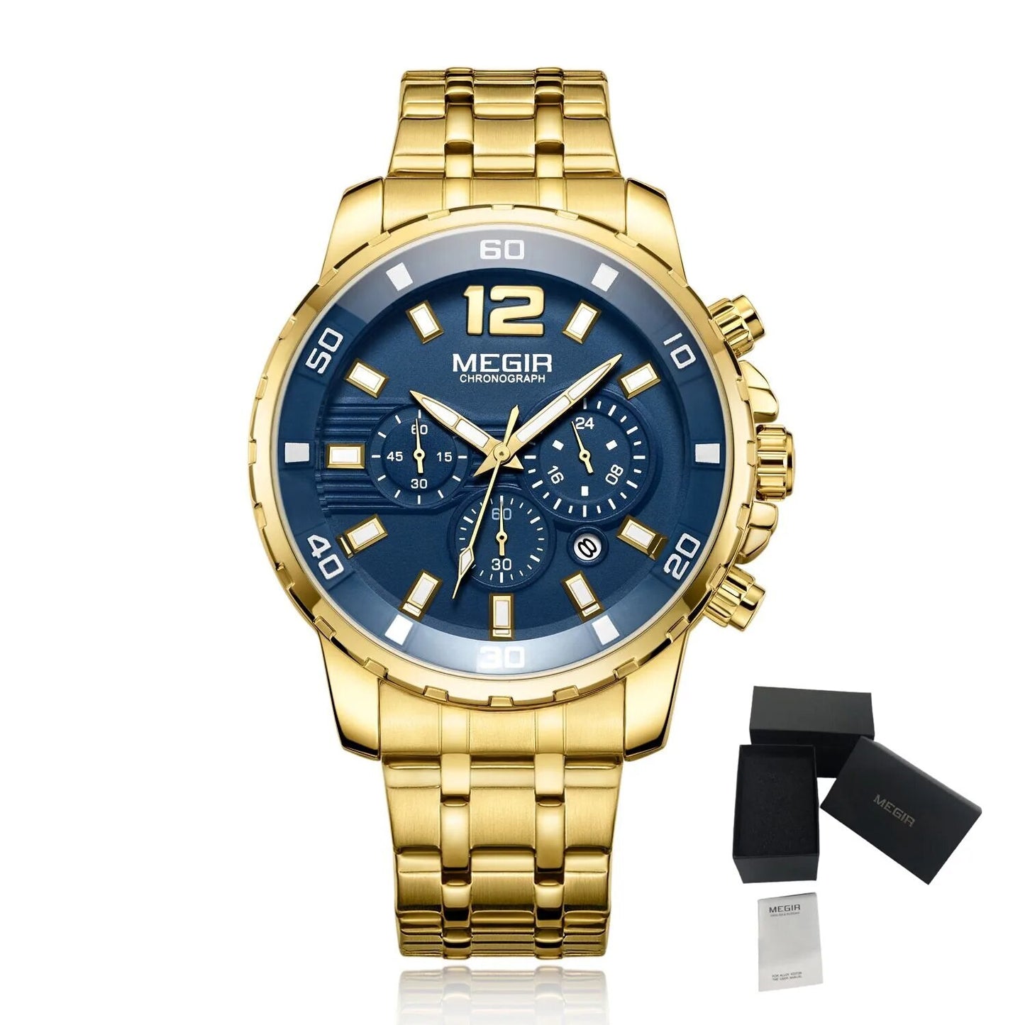 MEGIR Chronograph Quartz Men Watch Top Brand Luxury Military Wrist Watches Clock Men Relogio Masculino Business Wristwatch-16