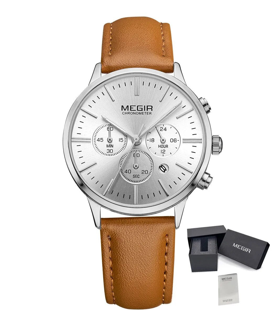 MEGIR Women Casual Watches Leather Strap Ladies Wristwatches Top Brand Luxury Fashion Female Dress Clock Relogio Feminino 2011L-11