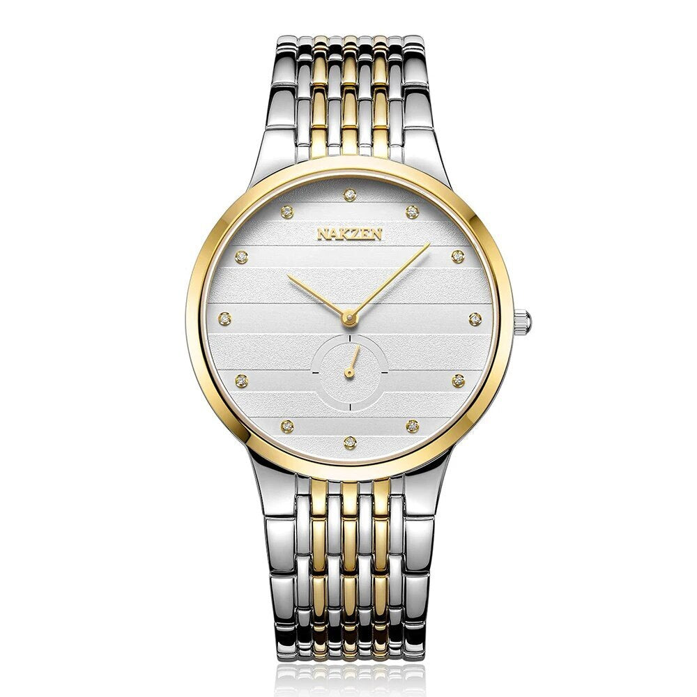 NAKZEN Diamond Men Watch Luxury Brand Sapphire Watches Mens Stainless Steel Black Gold Wristwatch Male Clock Relogio Masculino-2