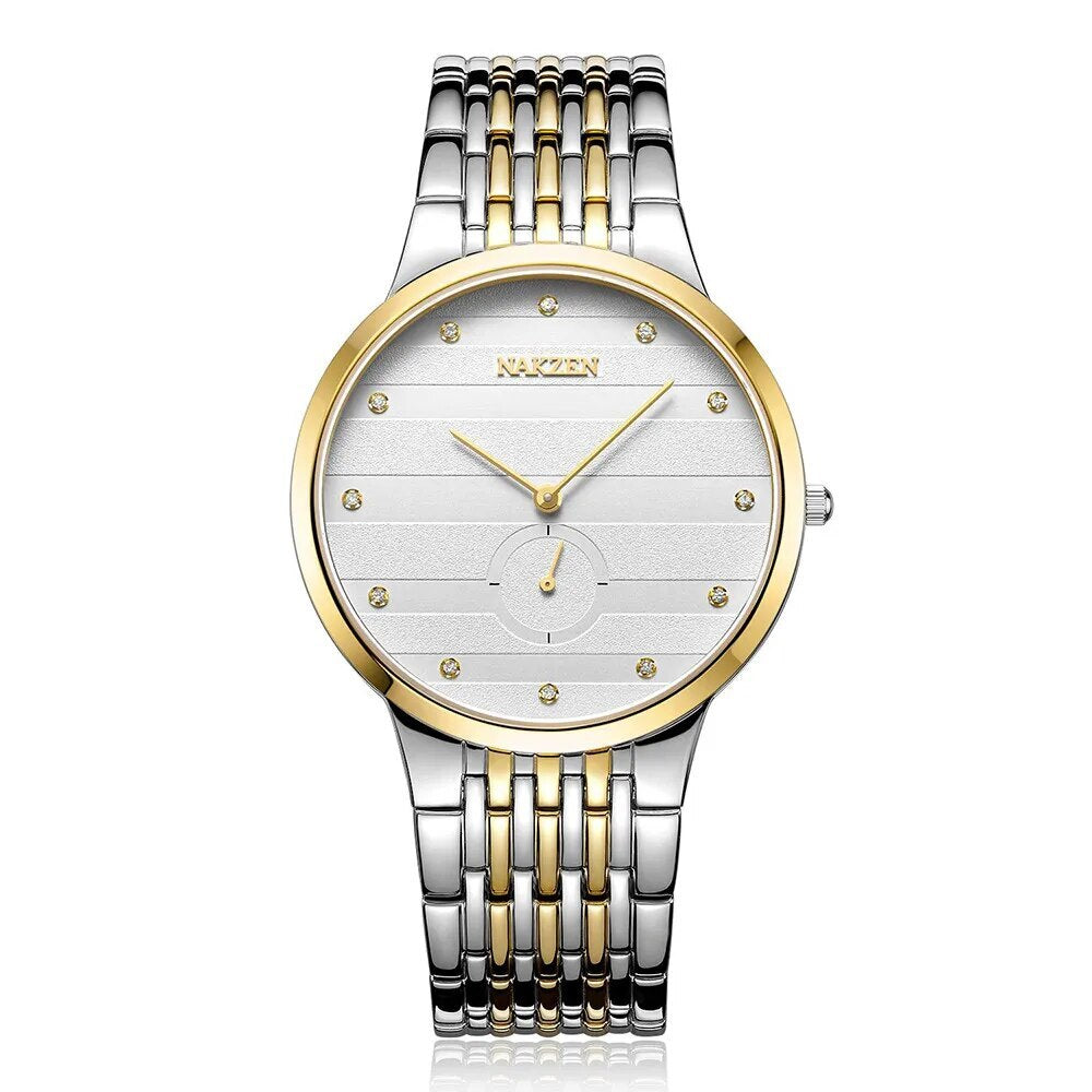 NAKZEN Diamond Men Watch Luxury Brand Sapphire Watches Mens Stainless Steel Black Gold Wristwatch Male Clock Relogio Masculino-8