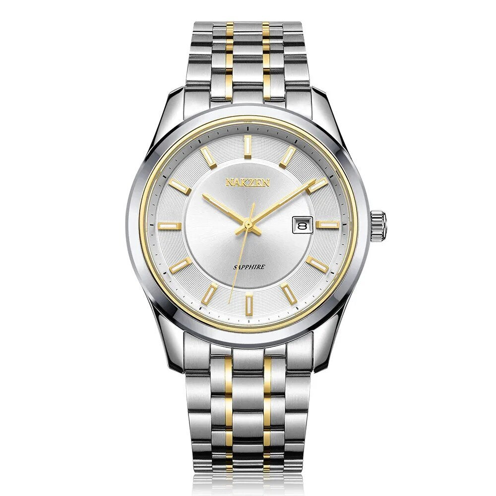 NAKZEN Top Brand Men Watch Hour Calendar Display Quartz Watches Genuine Waterproof Wristwatch Male clock Gift Relogio Masculinoc-8