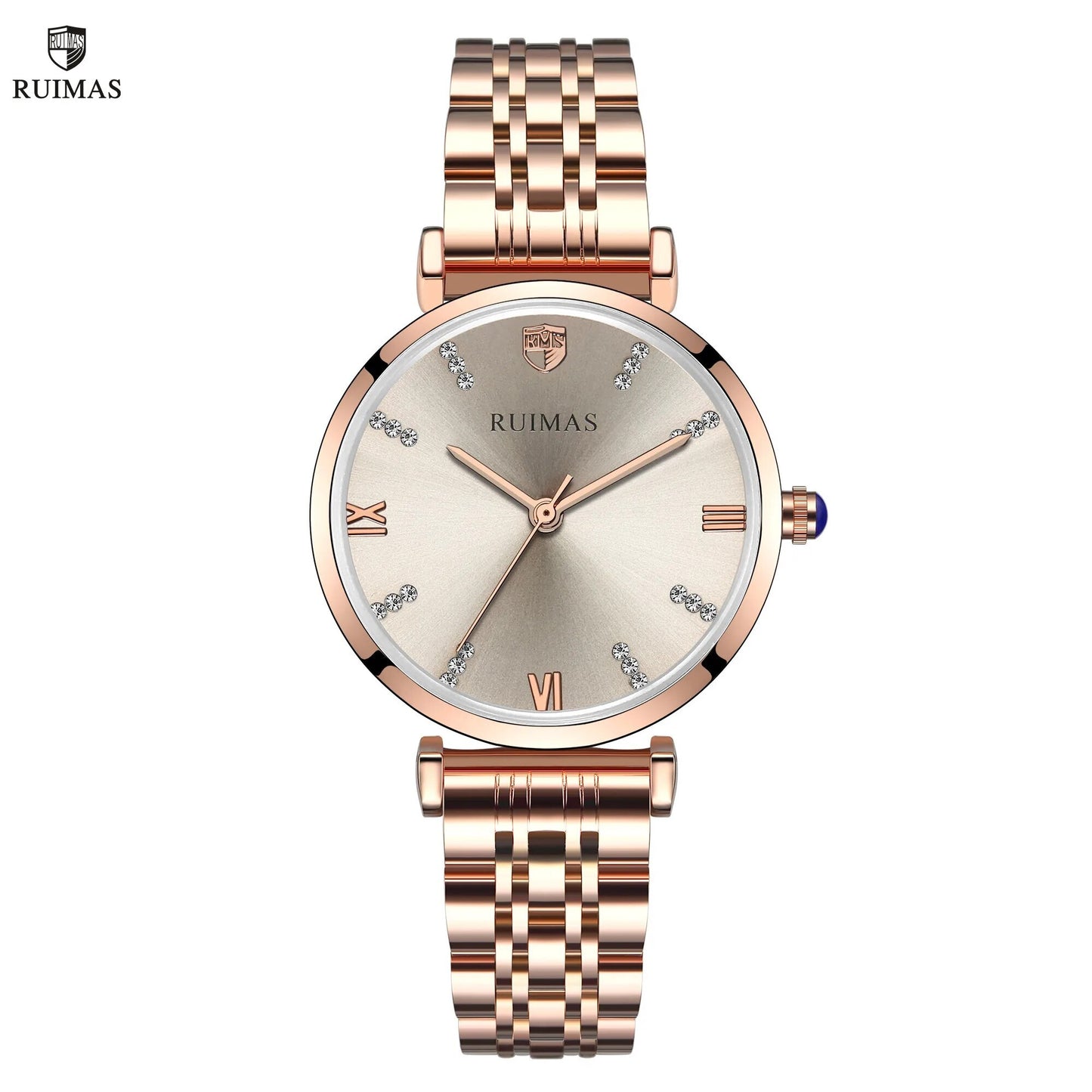 RUIMAS Women Watches Top Brand Luxury Quartz Watch Waterproof Fashion Ladies Wristwatch Stain Steel Dress Clock Reloj Mujer 536-0