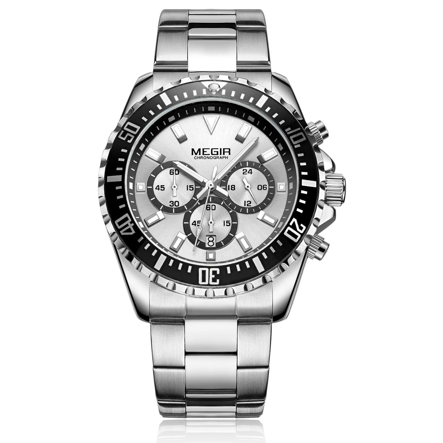 MEGIR Original Luxury Business Quartz Watch Men Brand Stainless Steel Chronograph Military WristWatch Clock Relogio Masculino-11