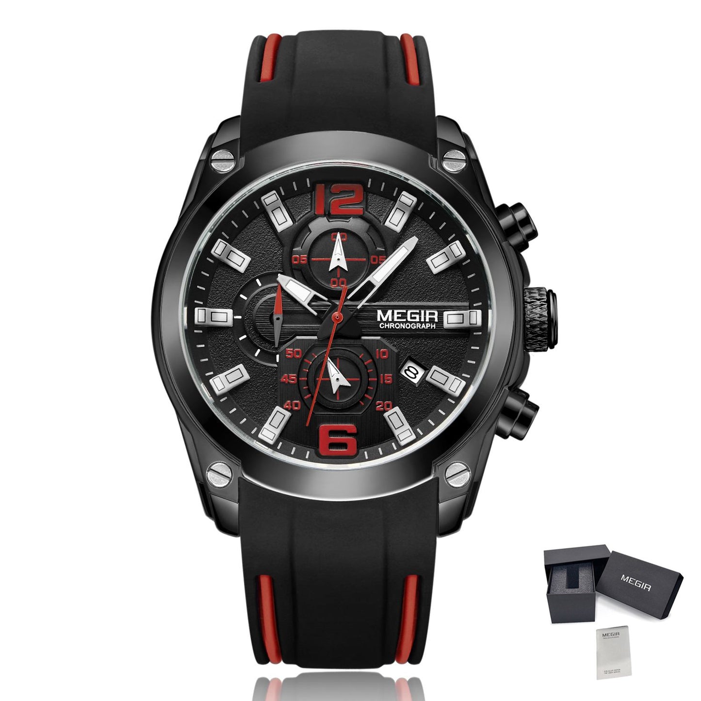 MEGIR Sport Watch Silicone Strap Chronograph Men Quartz Military Watch Waterproof Wrist Watches Relogio Masculino Man Clock-19