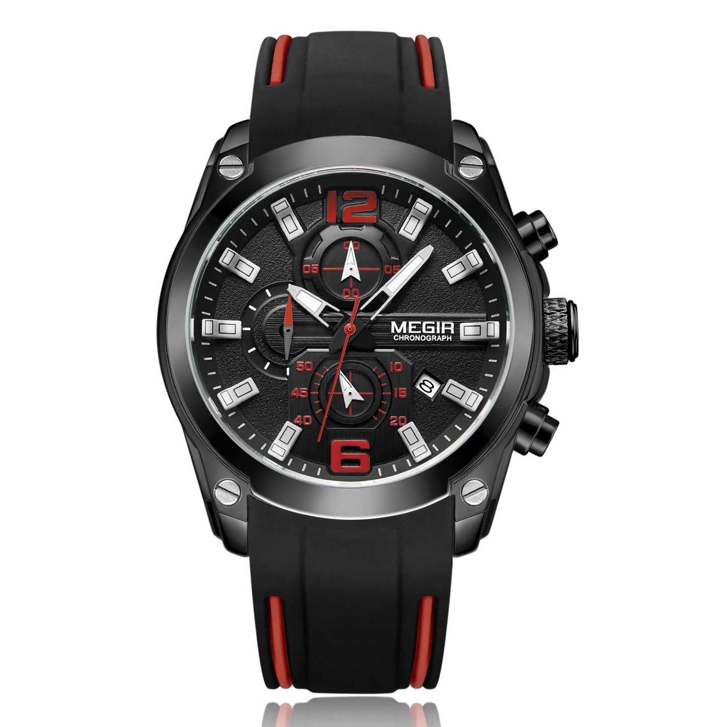 MEGIR Sport Watch Silicone Strap Chronograph Men Quartz Military Watch Waterproof Wrist Watches Relogio Masculino Man Clock-12