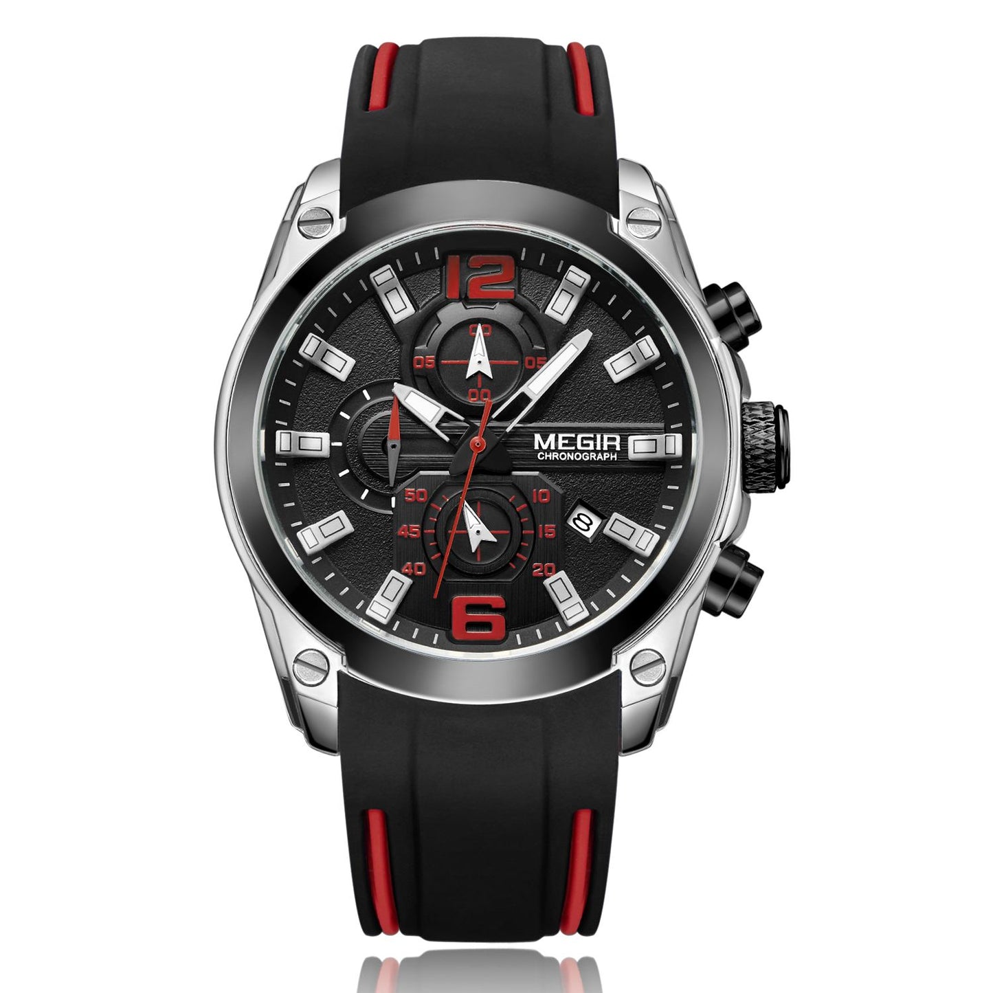 MEGIR Sport Watch Silicone Strap Chronograph Men Quartz Military Watch Waterproof Wrist Watches Relogio Masculino Man Clock-13
