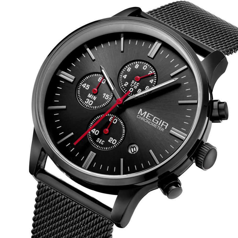 MEGIR Men's Quartz Watch Top Brand Luxury Wristwatch Waterproof Business Clock Date Wrist Watch Chronograph reloj hombre 2011-8