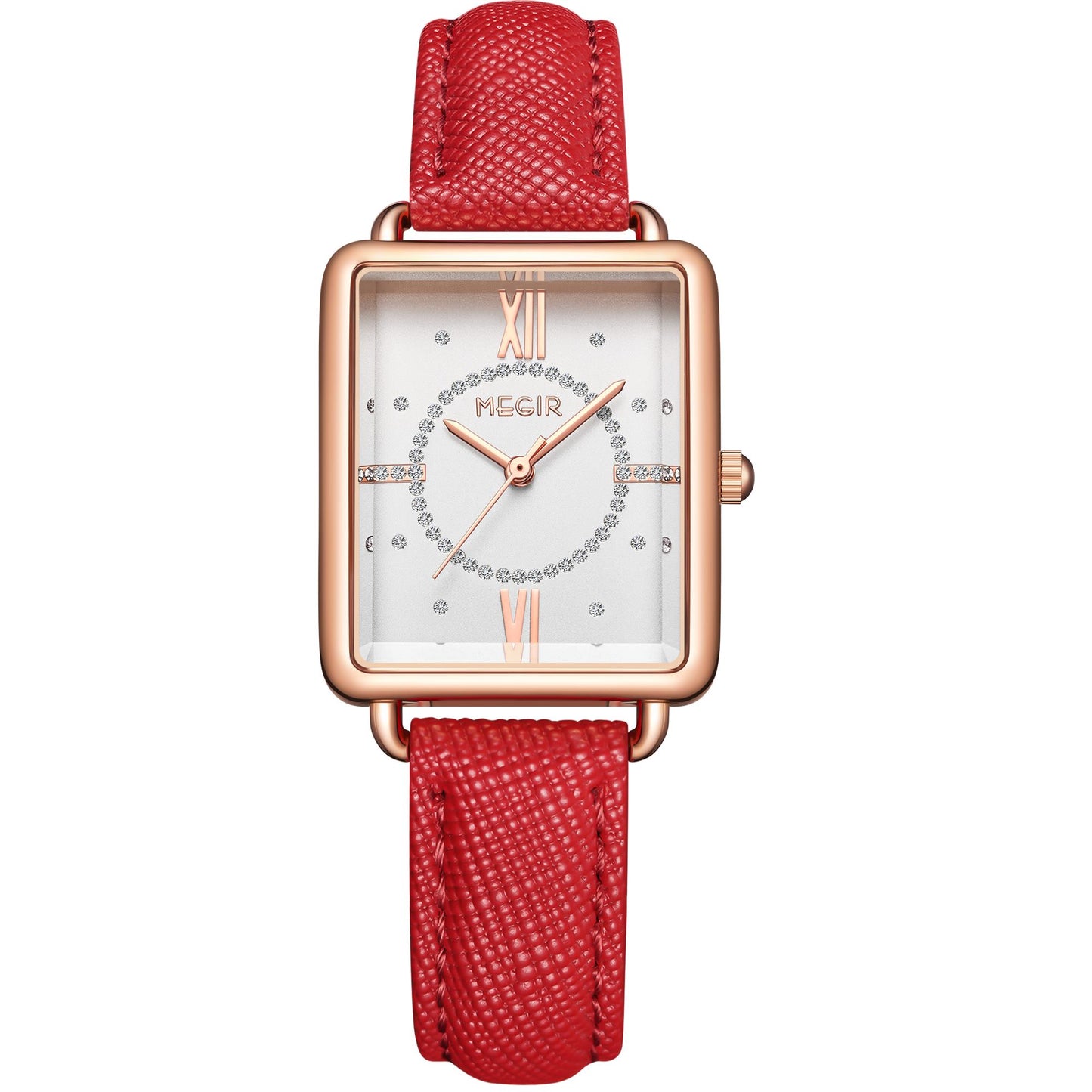 MEGIR Women Watch Luxury Fashion Leather Strap Ladies Quartz Wristwatch Casual Sport Wrist Watches Dress Clock Relogio Feminino-9