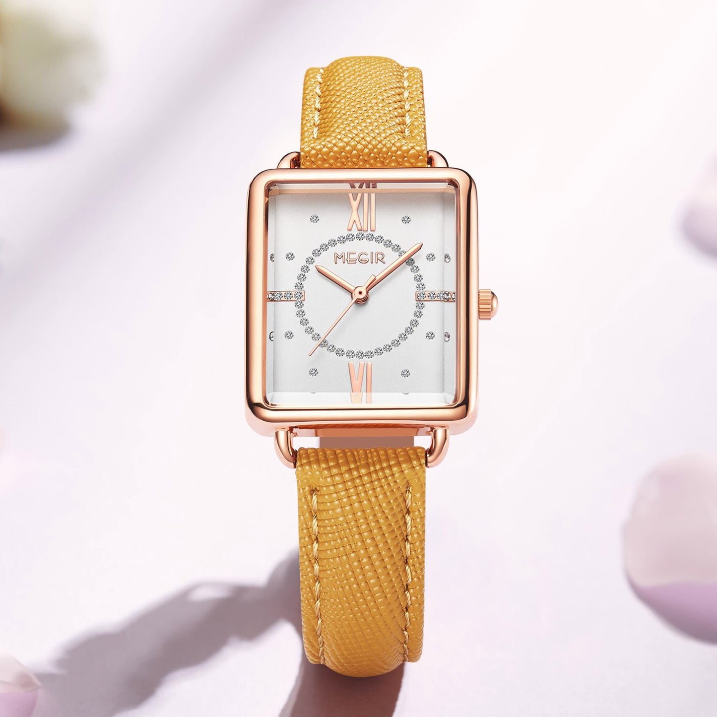 MEGIR Women Watch Luxury Fashion Leather Strap Ladies Quartz Wristwatch Casual Sport Wrist Watches Dress Clock Relogio Feminino-5