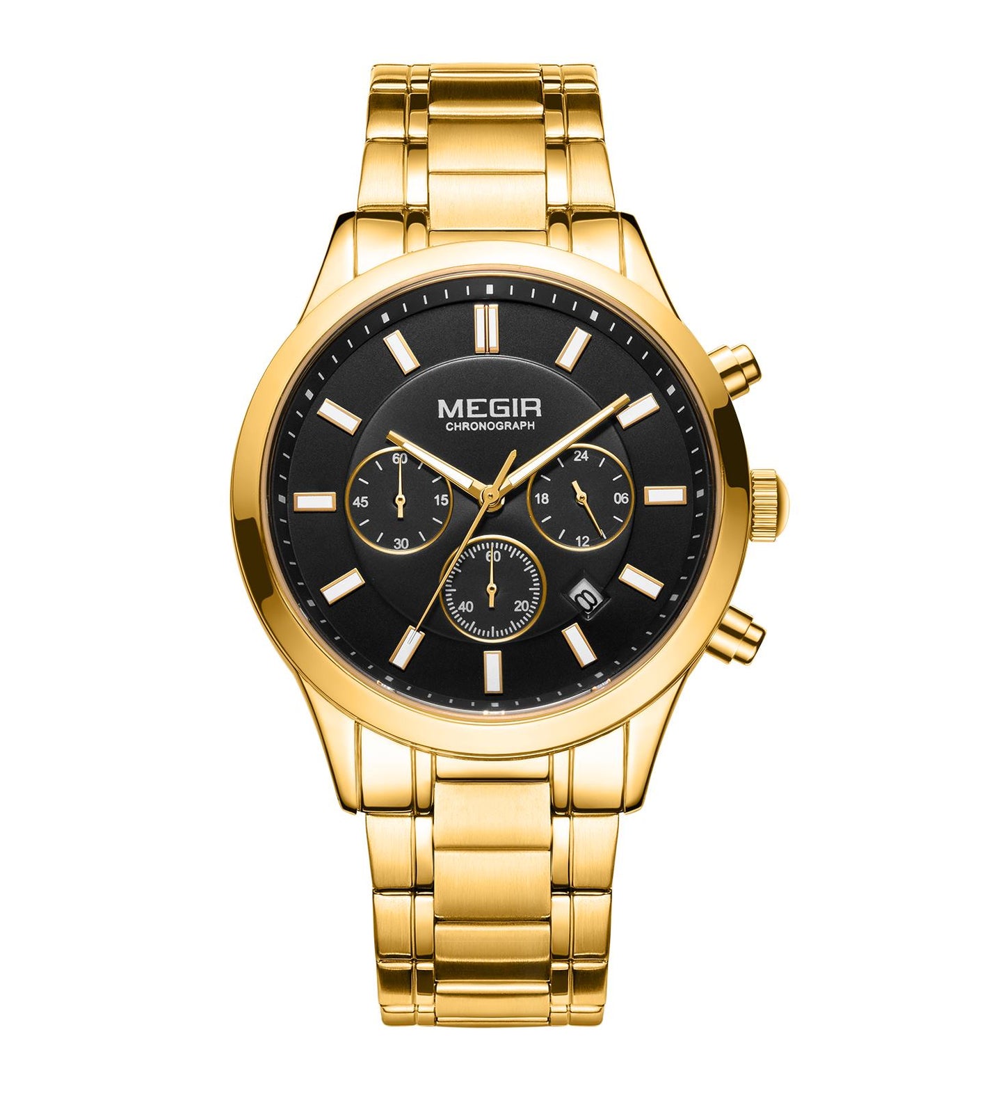 MEGIR Stainless Steel Waterproof Wrist Watches for Men Luminous Chronograph Business Quartz Men's Casual Clock Reloj Hombre-13