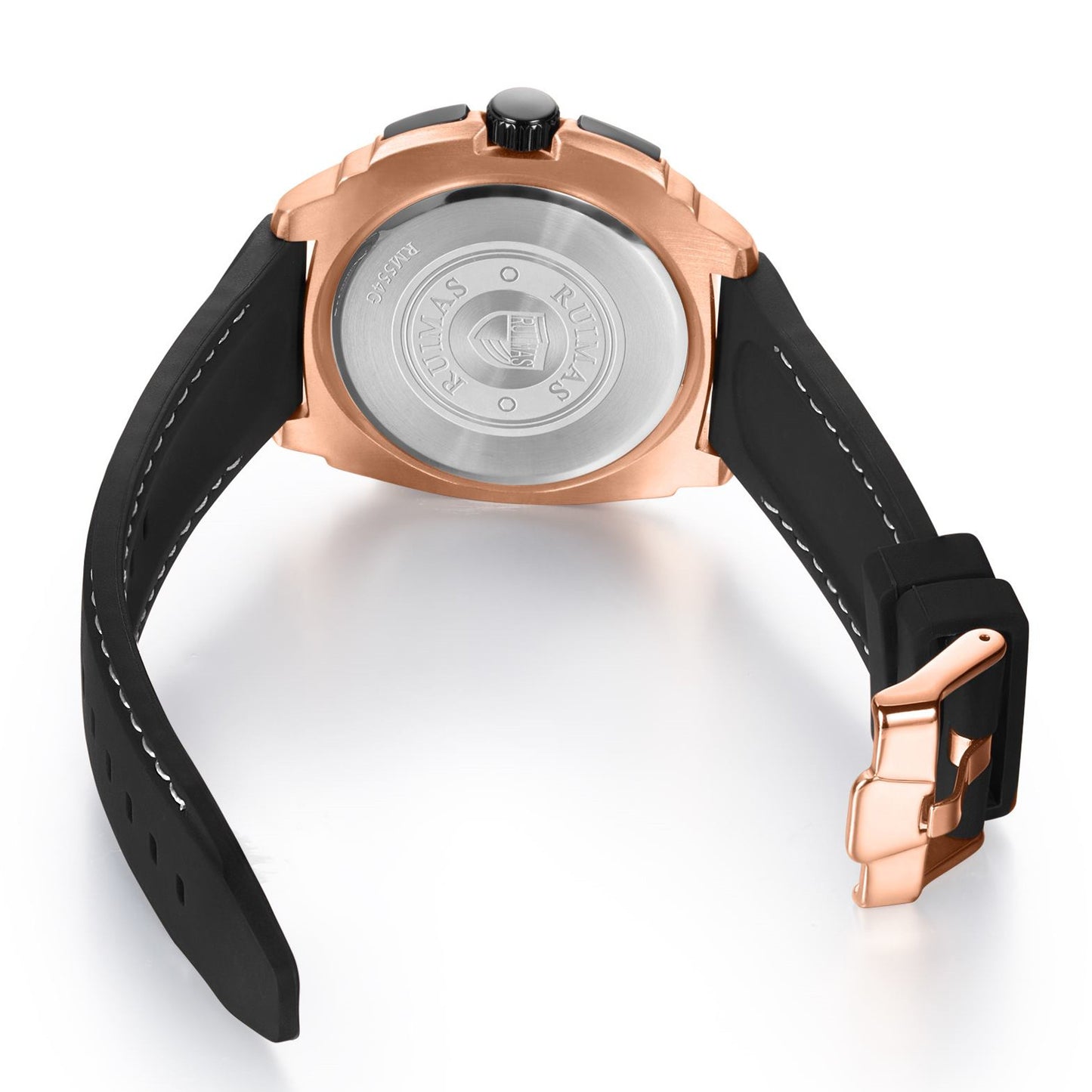 RUIMAS Men Silicone Band Quartz Casual Wrist Watches Large Dial Sport Military Watch Clock Luminous Waterproof Relogio Masculino-12