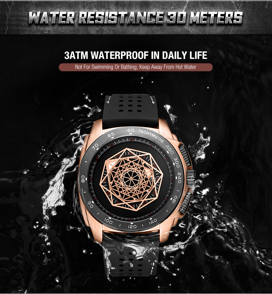 RUIMAS Men Silicone Band Quartz Casual Wrist Watches Large Dial Sport Military Watch Clock Luminous Waterproof Relogio Masculino-6