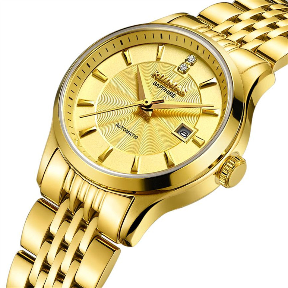 RUIMAS Brand Luxury Women Automatic Mechanical Watches Fashion Ladies Business Casual Wristwatch Sapphire Clock Reloj Mujer 6755-10
