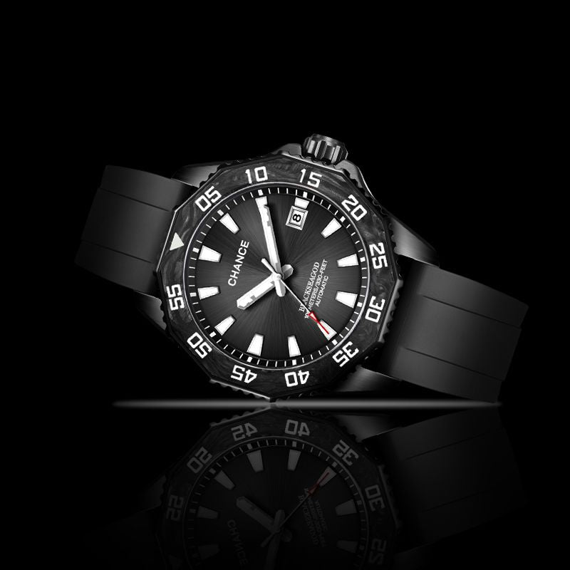 CHANCE Automatic Watches Stainless Steel Sapphire Glass Mechanical Wristwatch Waterproof Luminous Clock with Auto Date Relogio Masculino-7