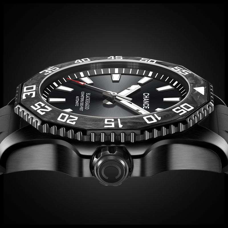 CHANCE Automatic Watches Stainless Steel Sapphire Glass Mechanical Wristwatch Waterproof Luminous Clock with Auto Date Relogio Masculino-6