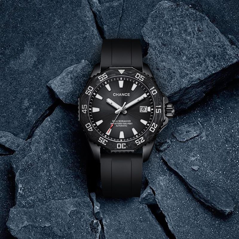 CHANCE Automatic Watches Stainless Steel Sapphire Glass Mechanical Wristwatch Waterproof Luminous Clock with Auto Date Relogio Masculino-8