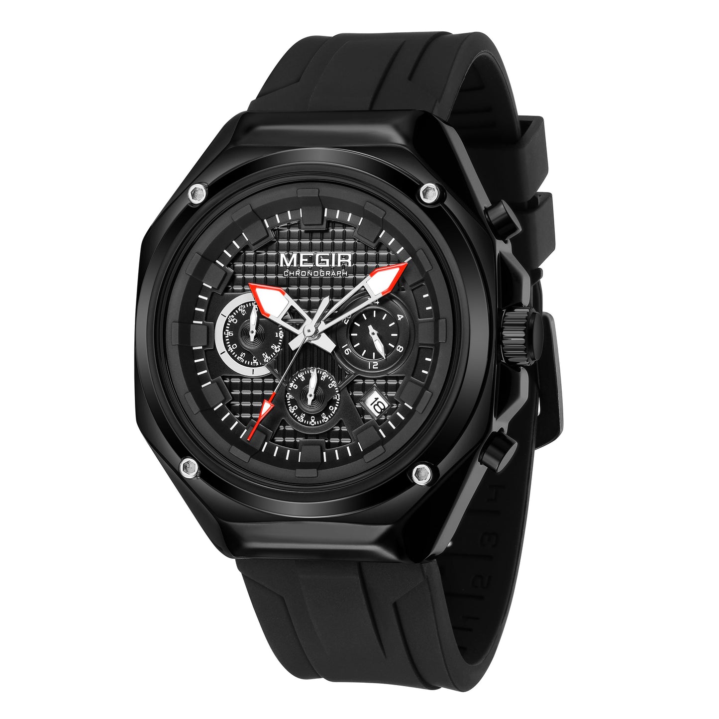 MEGIR Brand Men Quartz Watch Luxury Sport Wristwatches Waterproof Luminous 24 Hours Chronograph Clock Date Reloj Hombre 8118-11