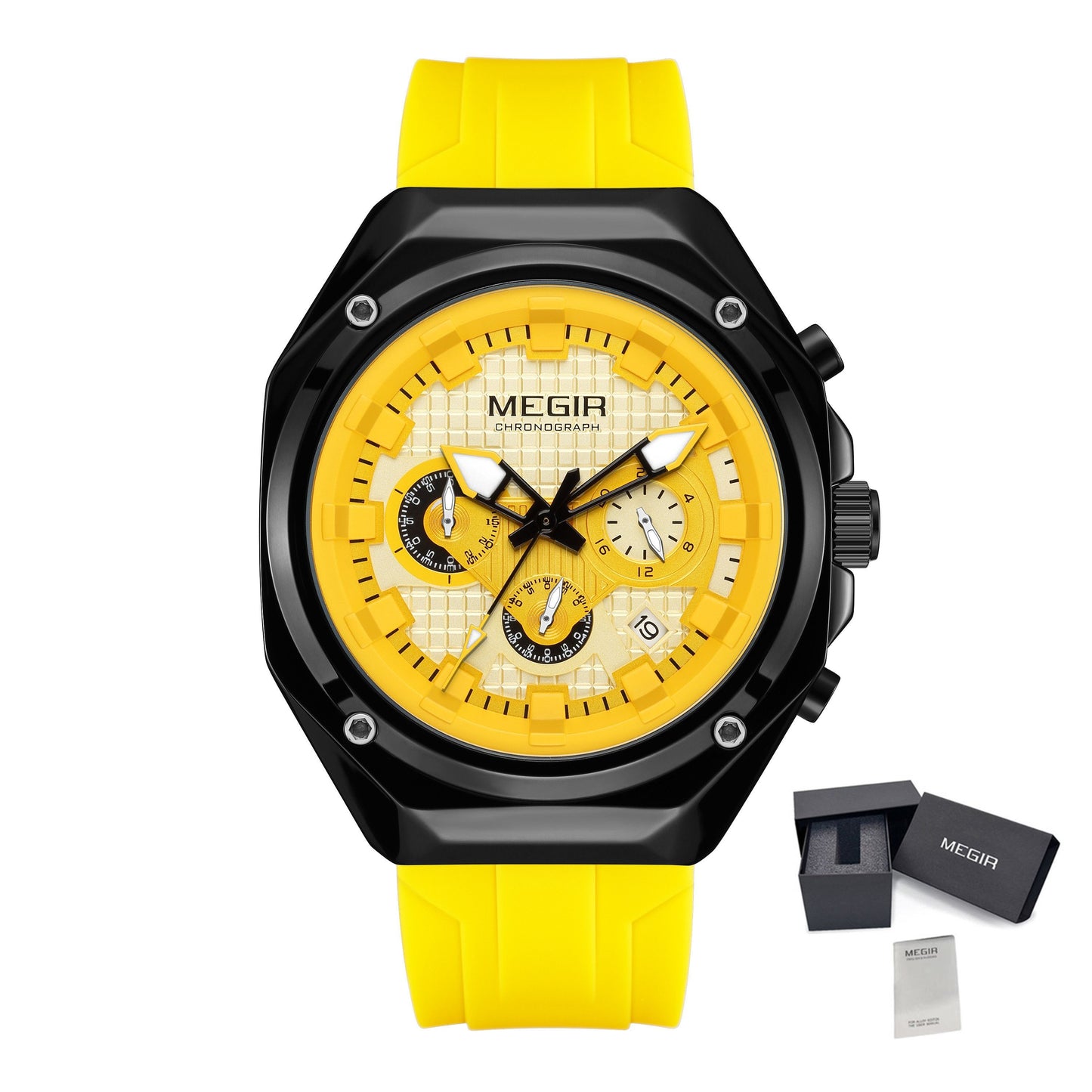 MEGIR Brand Men Quartz Watch Luxury Sport Wristwatches Waterproof Luminous 24 Hours Chronograph Clock Date Reloj Hombre 8118-21