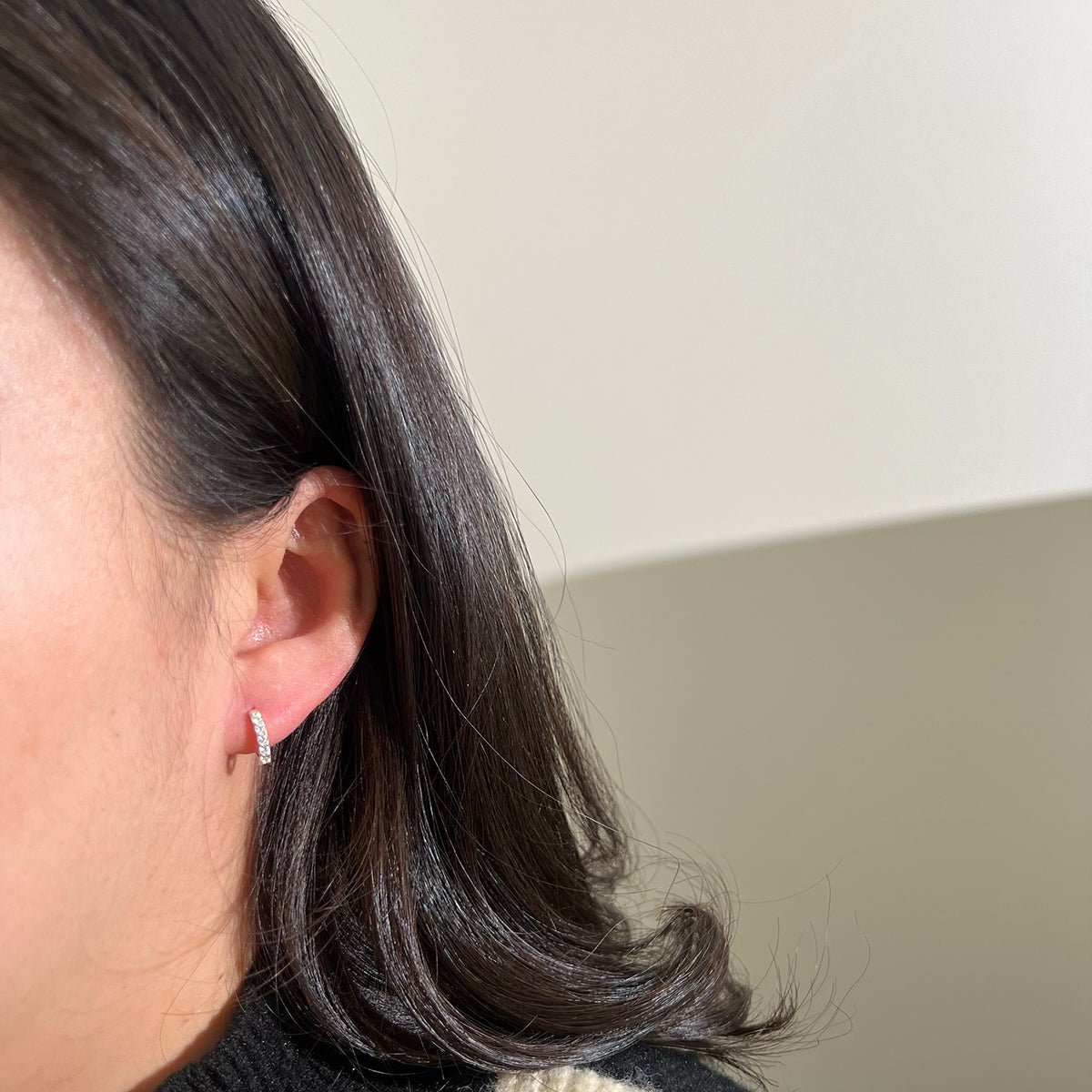 Pave huggie earrings-4
