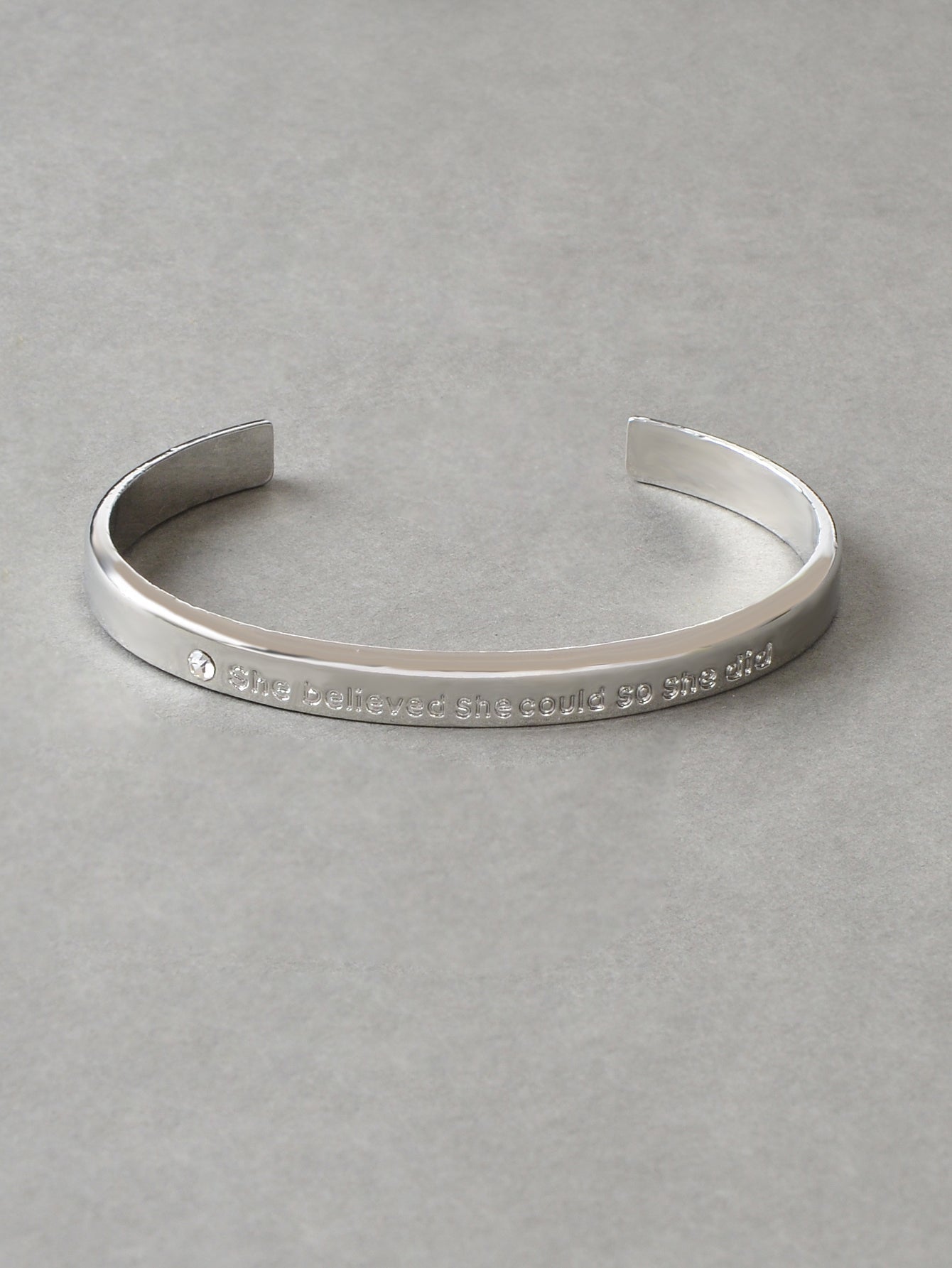 Believed Letter Decoration Gold Silver Plated Open Cuff Bangle Wrist Jewellery-2