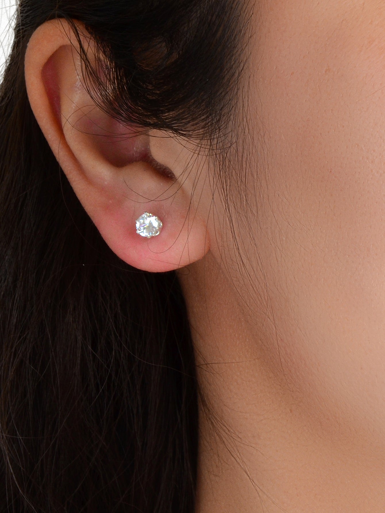 2 pairs Anniversary Wedding Jewellery Red White Cubic Zirconia Stud Earrings Set-3