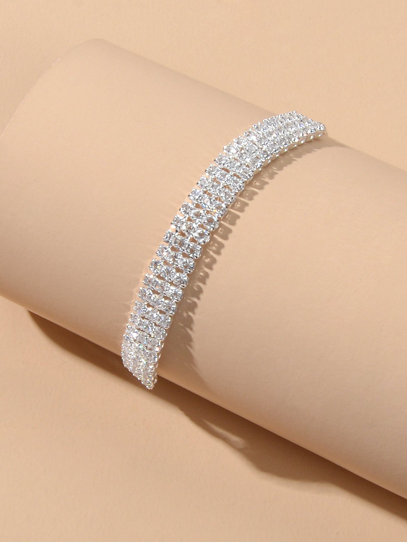 Classic Brilliant Rhinestone Adjustable Slider Tennis Bracelet Party Jewellery-1