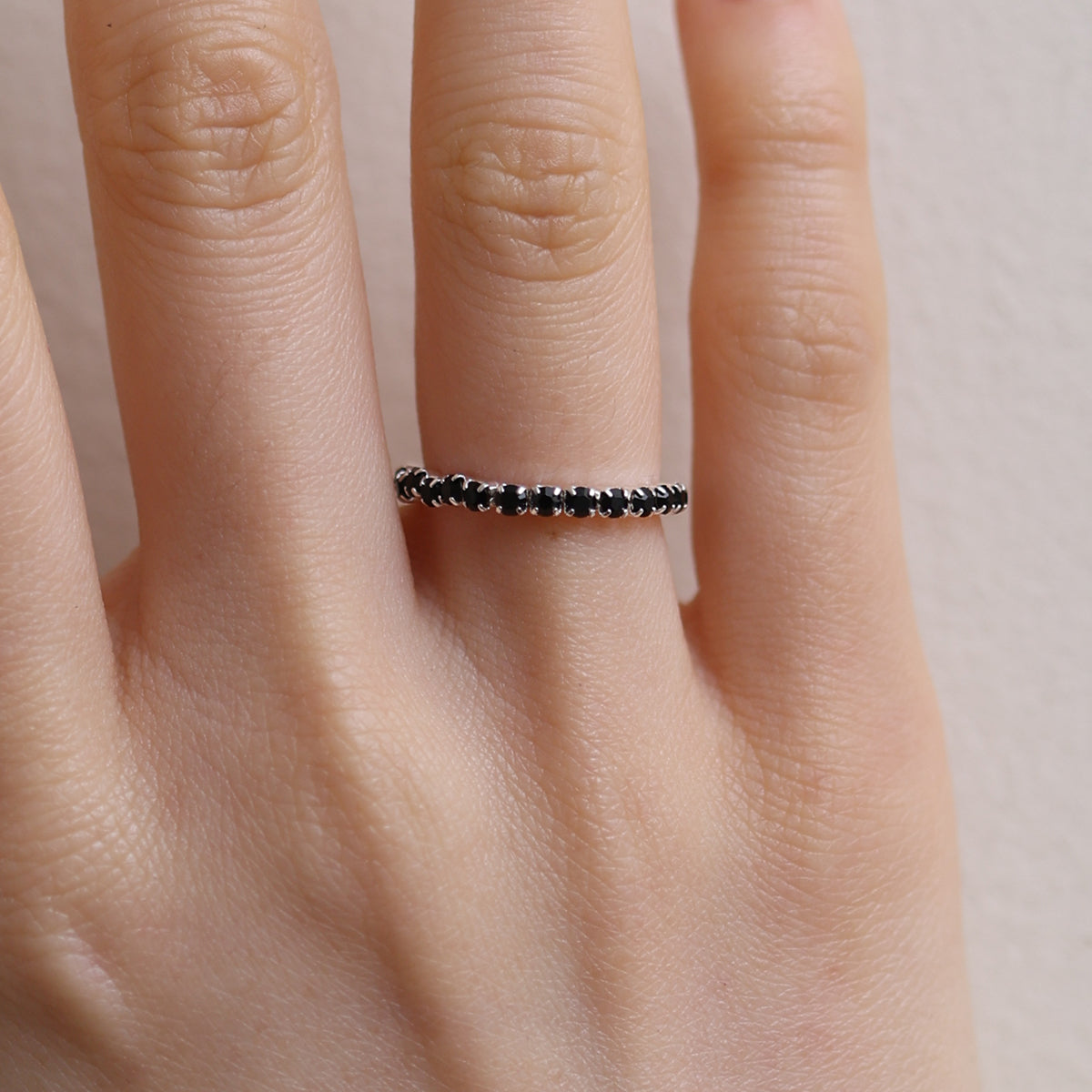 Stretchable tennis chain ring-8