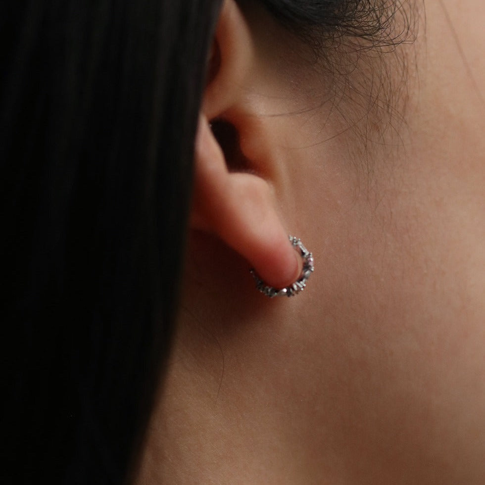 Pastel semi-hoop earrings-2