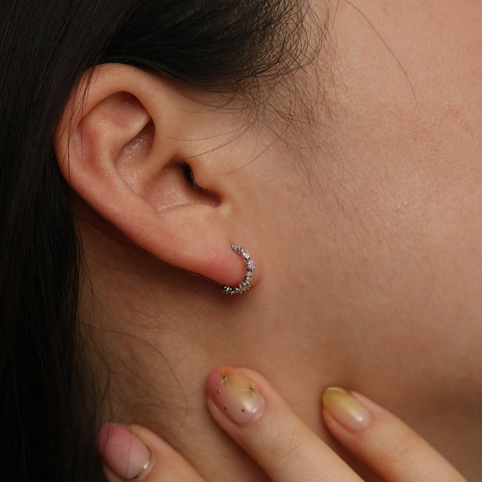 Pastel semi-hoop earrings-3