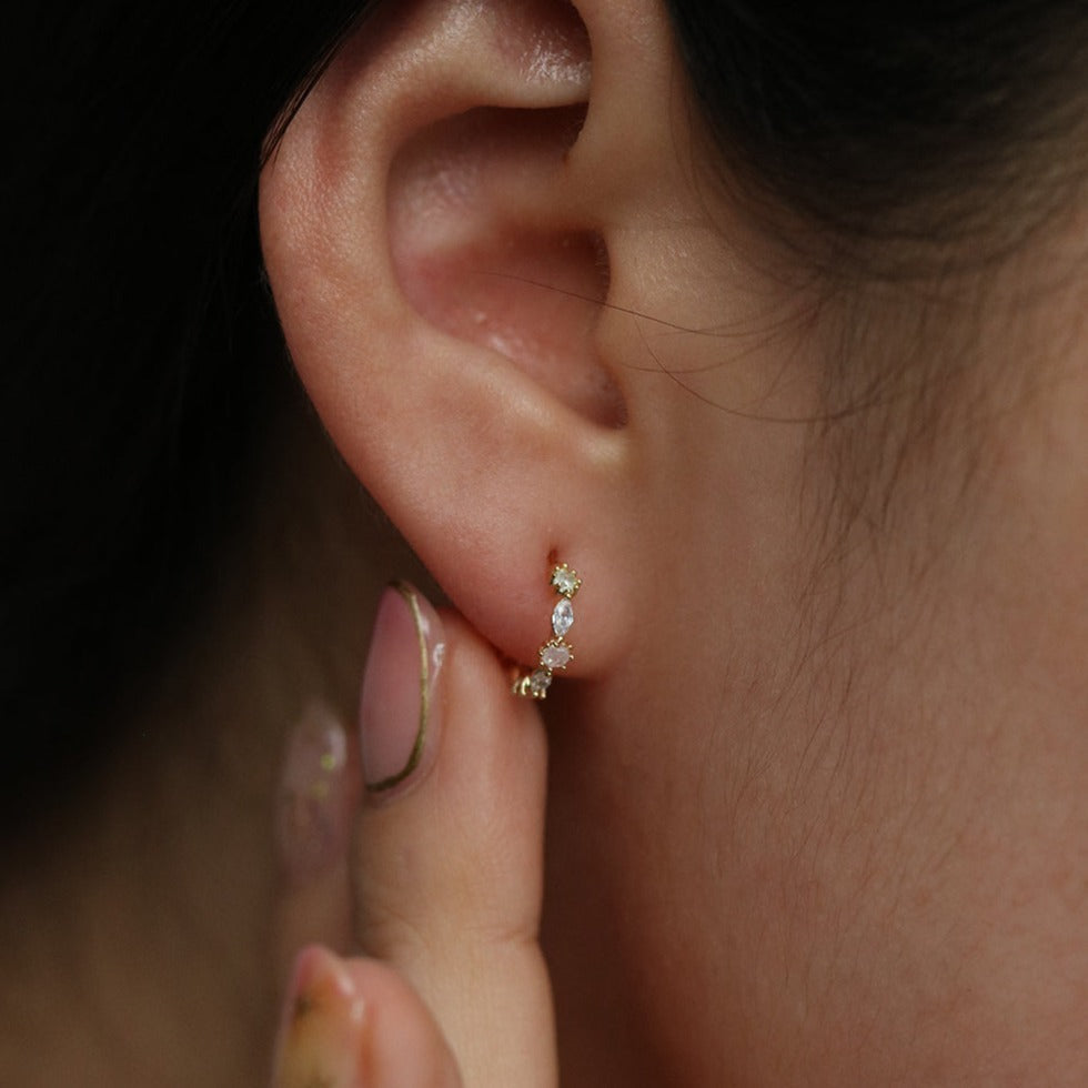 Pastel semi-hoop earrings-1