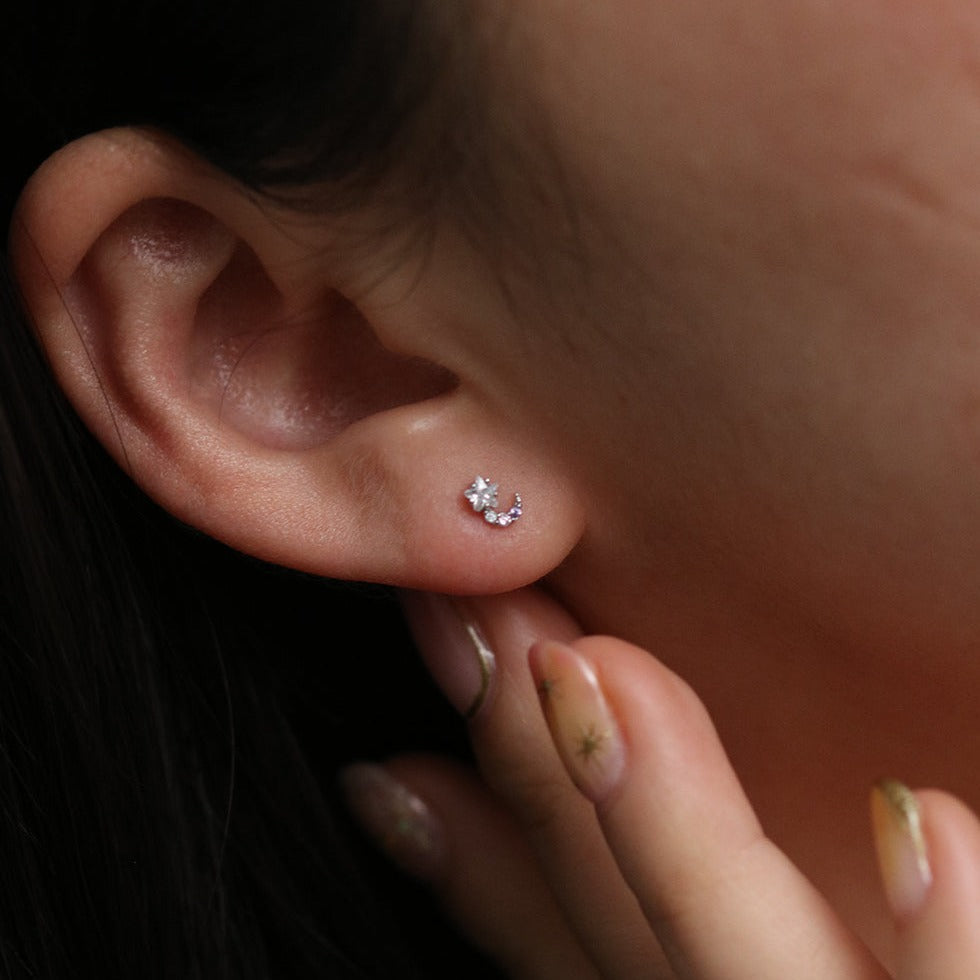 Tiny moon earrings-1